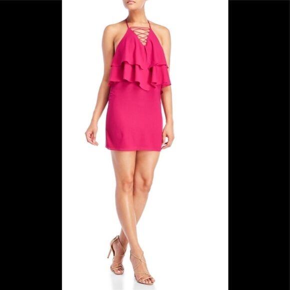 Ali & jay fushia flounce dress. NWT - Picture 7 of 8